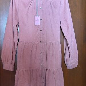 Simply Southern Mauve Long-Sleeve Kids Dress